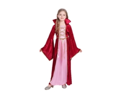 Disfraz de bruja vampira para niña, color vino tinto (talla XL: 140 x 150 cm)