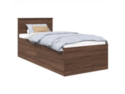 Maison Exclusive - Estructura De Cama Con Cabecera Roble Marrón 75 X 190 Cm