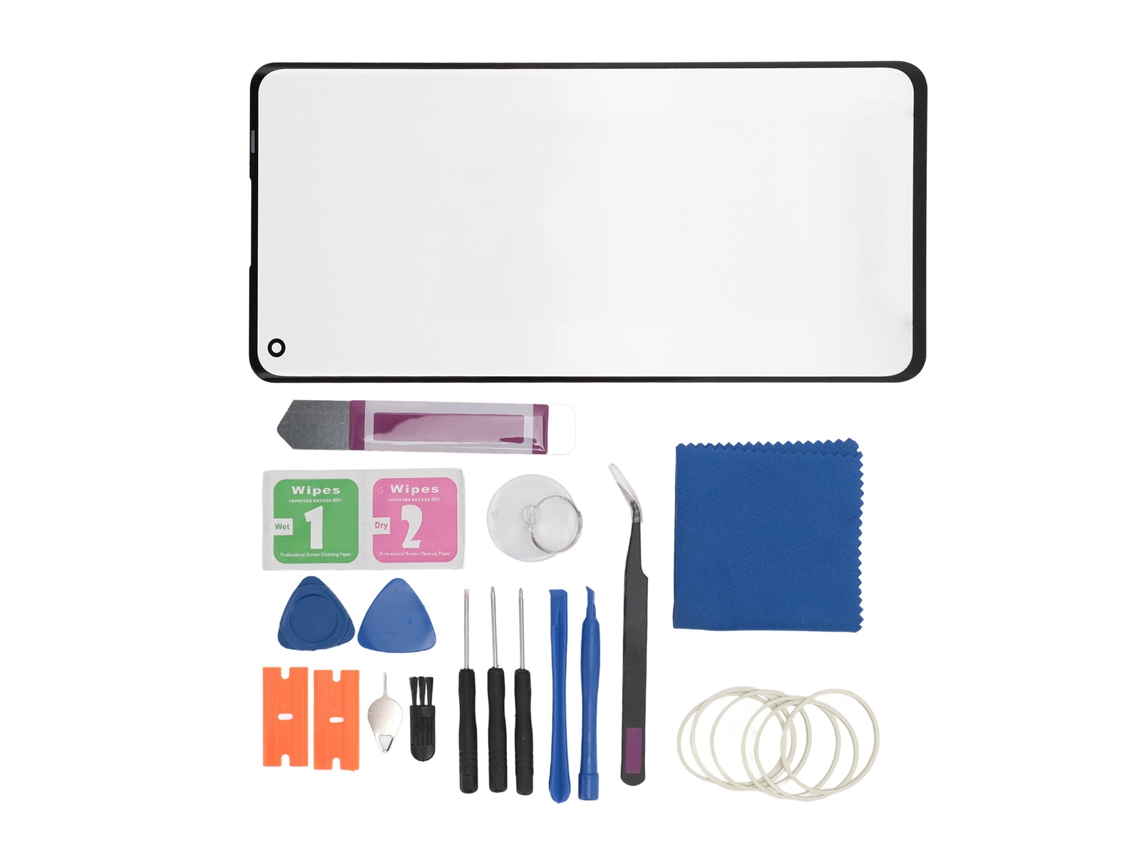 Kit de reparación de pantalla de cristal con lente frontal externa para OnePlus 8