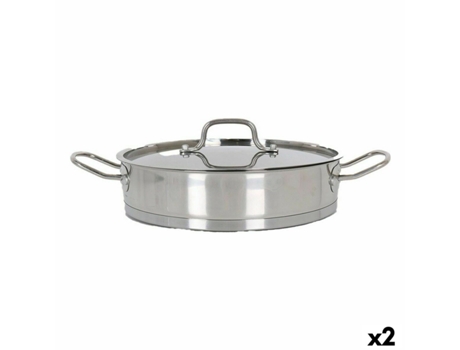 Cacerola con Tapa de Cristal QUTTIN 6 L Ø 32,8 cm (2 Unidades)