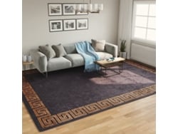 Alfombra Lavable Antideslizante Negro Y Dorado 400x300 Cm