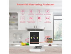 Cámara De Seguridad Inalámbrica 2mp Con Bracket Rotatorio Retráctil, Visión Día/noche, Audio Bidireccional Y Detección Humana Para Hogar