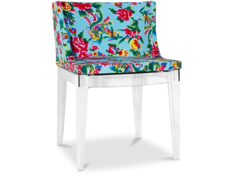 Silla de Comedor con Patas Transparentes Diseño con Motivos Mademoiselle 48x52x74.5cm STARCK STYLE