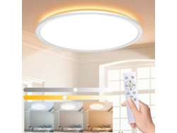 Omni-lámpara De Techo Led Regulable 30w 3000lm Con Control Remoto, Fixture De Techo Redondo Con 3 Temperaturas De Color Y Modo Nocturno