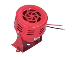 Sirena De Alarma Con Motor Eléctrico Berm Ms-190 114db Dc12v De Acero Inoxidable, Carcasa Roja