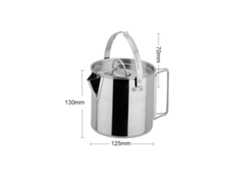 Bule De Aço Inoxidável Para Camping Com Alça Plegável, Bule Portátil Para Churrasco E Picnic 1.2l