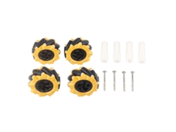Ruedas Omnidireccionales Mecanum De 80 Mm Para Accesorios De Coches Robot Inteligentes Diy (2 Pares)