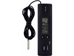 Medidor digital LCD de temperatura y humedad – Sensor con cable para refrigerador, acuario y aire acondicionado