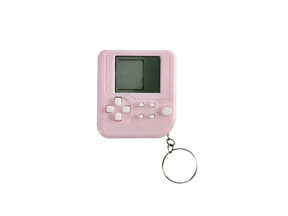Llavero Consola De Juegos Retro Bloques Mini Consola Portátil Maquina De Juegos Bloques Rosa