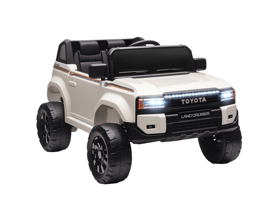 Coche Eléctrico Infantil Toyota 4x4 12v Mando 3-6 Años Blanco