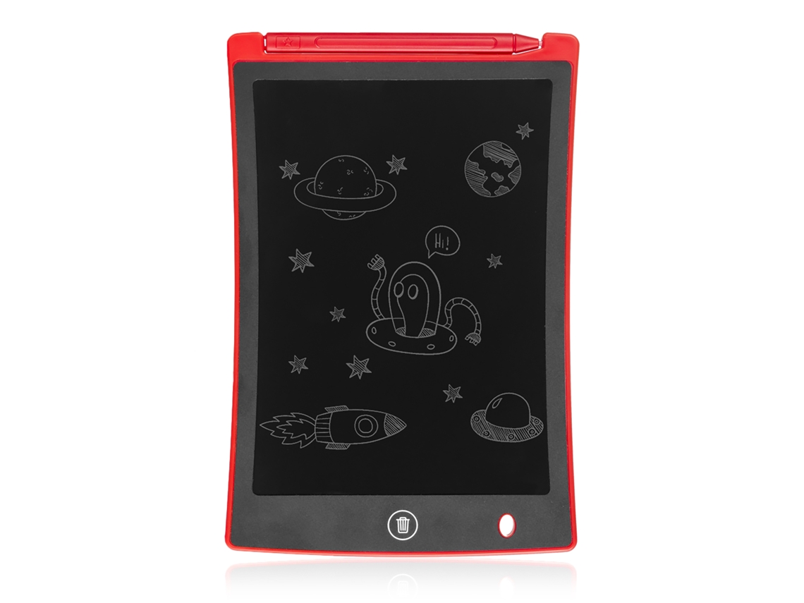 Tableta de escritura LCD portátil de 8,5 pulgadas, 15 x 0,6 x 22 cm, color rojo