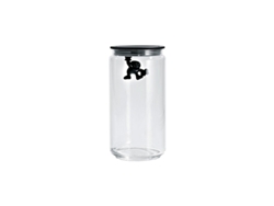 Tarro con Tapa HermÃ©tica Negro 1.4Lt - Gianni A Little Man Holding On Tight A DI ALESSI