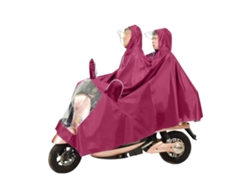 Poncho Impermeável Oxford Para Moto Ciclismo Com Gorro Jaqueta De Chuva Vermelho Jujube