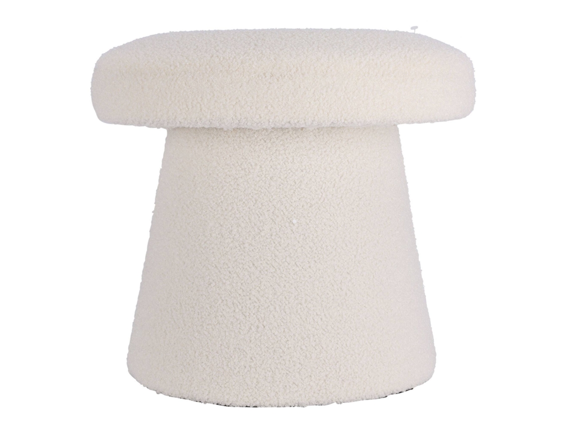 Taburete hongo reposapies color blanco Ø43x38cm WELLHOME