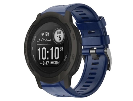 Correa De Reloj Inteligente Para Garmin Instinct 2, Hebilla De Metal De Color Sólido, Correa De Reloj De Silicona Azul Medianoche VENISYMLIS