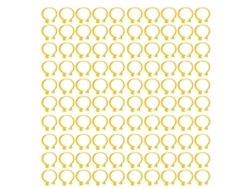 100 Arandelas De Plástico Reutilizables Para Patas De Pollos, Patos Y Gansos, 16 Mm, Color Amarillo.