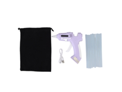 Kit De Pistola De Pegamento Caliente Eléctrica Inalámbrica Con 10 Barras De Pegamento De Alta Adherencia De 7 Mm Para El Hogar Y Manualidades - Morado