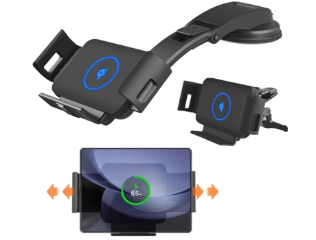 Cargador Coche Inalámbrico Compatible Fold Ultra para Samsung BISBISOUS Negro