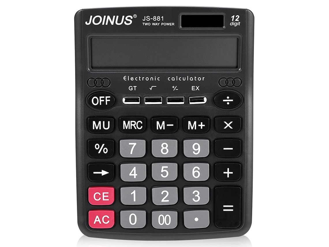 Calculadora electrónica portátil JS 881 para estudiantes y uso en oficinas.