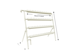 Kit de cultivo hidropónico con 36 hoyos de plantación y sistema de jardinería vertical, color blanco