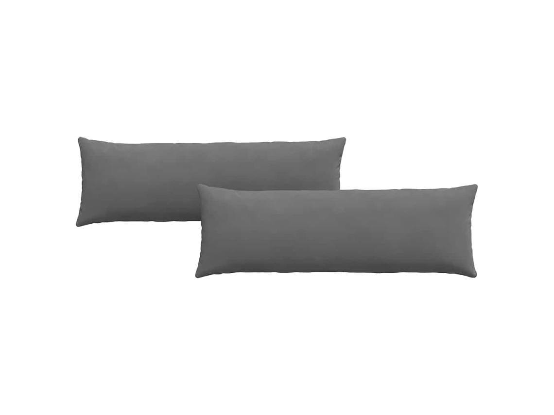 Cojines para sofá (2 unidades) - Gris oscuro, 120 x 40 cm, tela HARLANV1