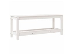 Banco de jardín madera maciza de pino blanco VIDAXL (108x35x45 cm)