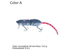 Isca Artificial de Plástico em Formato de Rato MDUG 15,5 cm Flutuante para Pesca