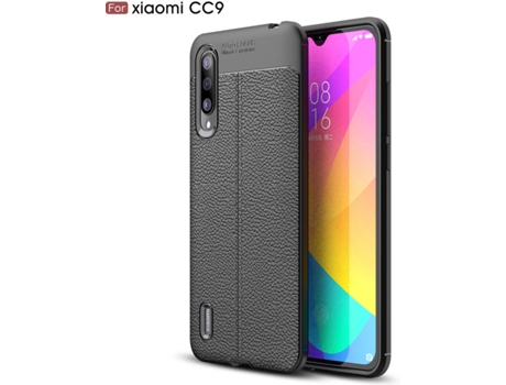 Carcasa Xiaomi MI 9 Lite Rugged Leather Negro
