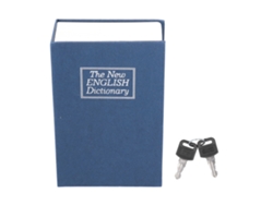 Caja Fuerte Pequeña Azul De Abs Y Hierro Con Forma De Libro, De Gran Capacidad, Mini Caja De Dinero Duradera Con Llave, Ideal Para Regalar.