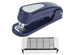 Grapadora Rotativa Duradera, De Sobremesa, Con Inclinación De 45 Grados, Capacidad Para 20 Hojas, Color Azul.