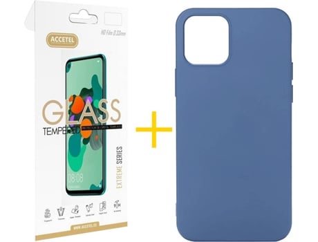 Kit Funda + Protector de Pantalla Apple iPhone 11 SKYHE Liso (Azul)