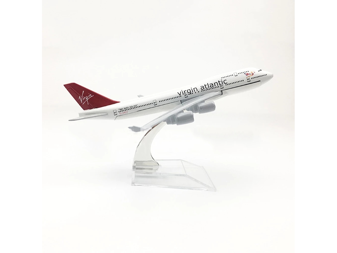 Miniatura del Boeing 747 de Virgin Atlantic, escala 1/400, 16 cm, fabricada en aleación metálica. Mdug