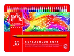 Lápiz CARAN D'ACHE Supracolor Estuche Metálico con 30 Colores