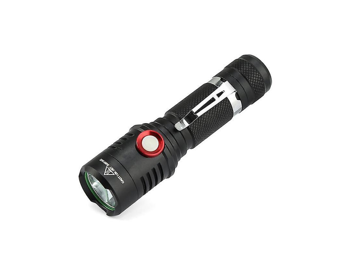 Antorcha Led 2500lumens Recargable Bolsillo Dimerización Continua Ipx8 Camping Negro Yizhood