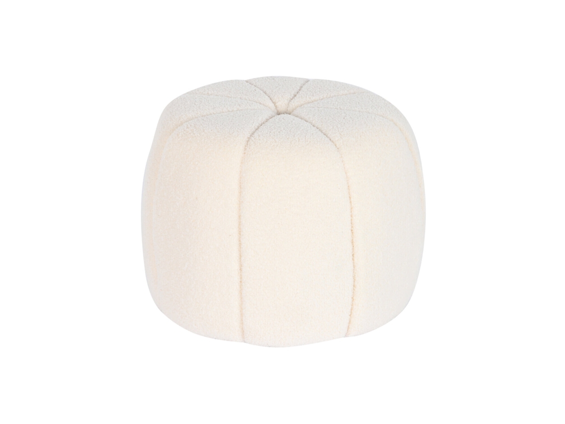 Reposapies Poliester Borreguito Blanco 50x50x37cm