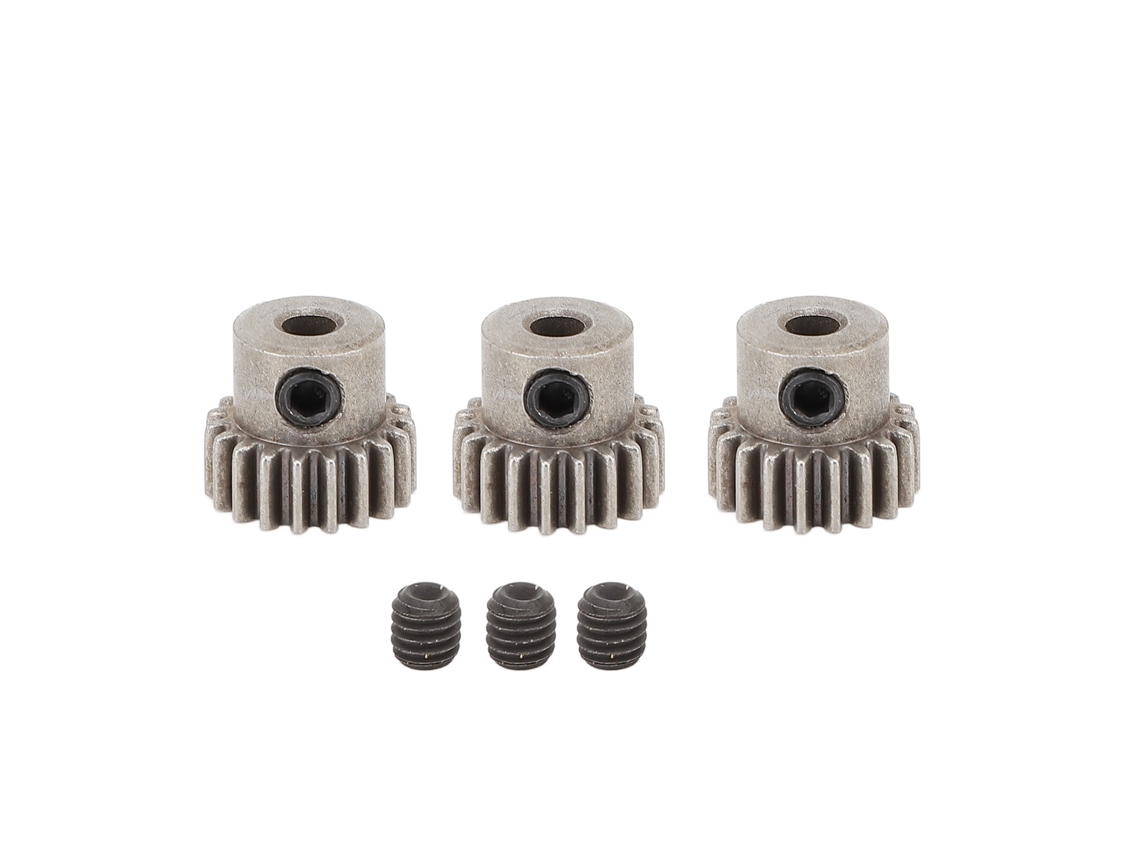 3 Piezas De Engranaje De Motor Para Coche Rc M0.6 3.175mm Piñón De Aleación De Acero Con Recubrimiento En Polvo 21d De Repuesto