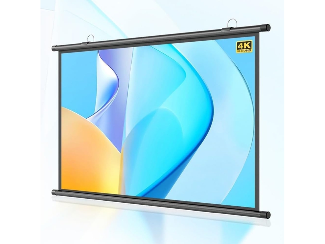 Pantalla De Proyección 4k De 30", 40", 50", 60" Y 72", Plegable Manualmente, Para Cine En Casa, Interiores,
