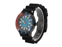 Reloj Automático Para Hombre Con Bisel Giratorio, Indicador De Fecha Luminiscente, Resistente Al Agua, Negro/naranja.