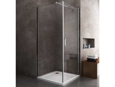 Cabina de Ducha GIORGY De 8 mm con Puerta Batiente y Pared Lateral Fija H.200 - 70 Puerta x70 Fija