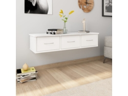 Estante de pared con cajones 88x26x18,5cm Deriv. Decoración del hogar Dkd de madera blanca