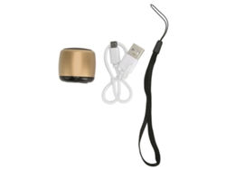 Alto-falante Mini Bluetooth Portátil Subwoofer Usb Recarregável Metal Para Celular Tablet Pc Ouro