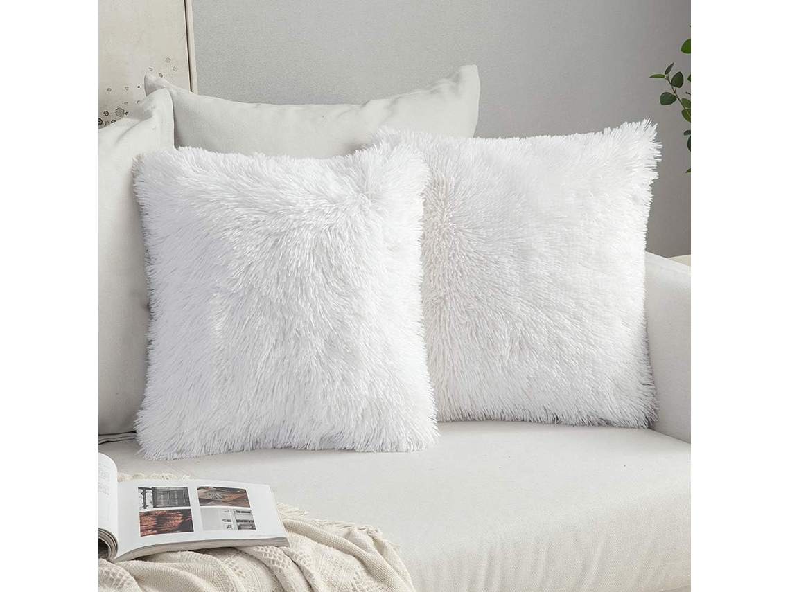 Par De Cojines Decorativos De Piel Sintética Suave Para Sofá O Dormitorio