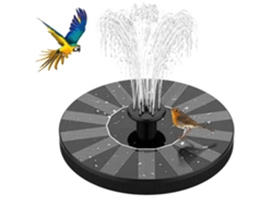 Bomba de fuente solar de 16 cm con 6 boquillas de 1,5 W para estanques de pájaros, lagos y jardines.