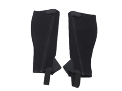Calcetines de malla flexible para niños, color negro, hasta la rodilla, protección para montar a caballo (paquete de 2)