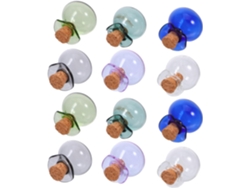 Botellas Decorativas Vidrio Ligeras Protectoras Juego 12 Tapones Corcho Manualidades Recuerdos Mini Boda