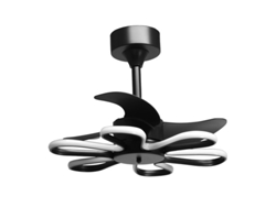 Ventilador de Techo Enebro Negro 3 Palas 30W Led 3000-4000-6000K A.41Xd.53Cm FERRIMEX