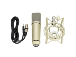 Microfone Condensador Studio Metal Fio Cardióide Para Gravação Vocal Podcast Streaming