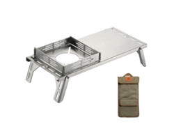 Mesa De Camping Pequeña, Plegable Y Portátil, De Acero Inoxidable, Con Capacidad De Carga De 5 Kg Y Ligera Para Acampar.