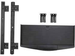 Bandeja Deslizante Para Teclado De 35 Cm Con Soporte De Cajón Ajustable, Diseño Ergonómico De Metal Negro.