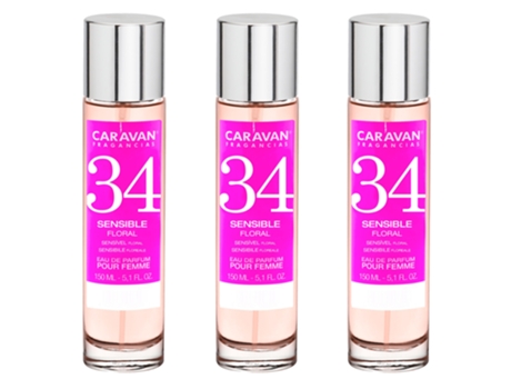 3x Perfume de Mujer Nº34 150ml CARAVAN